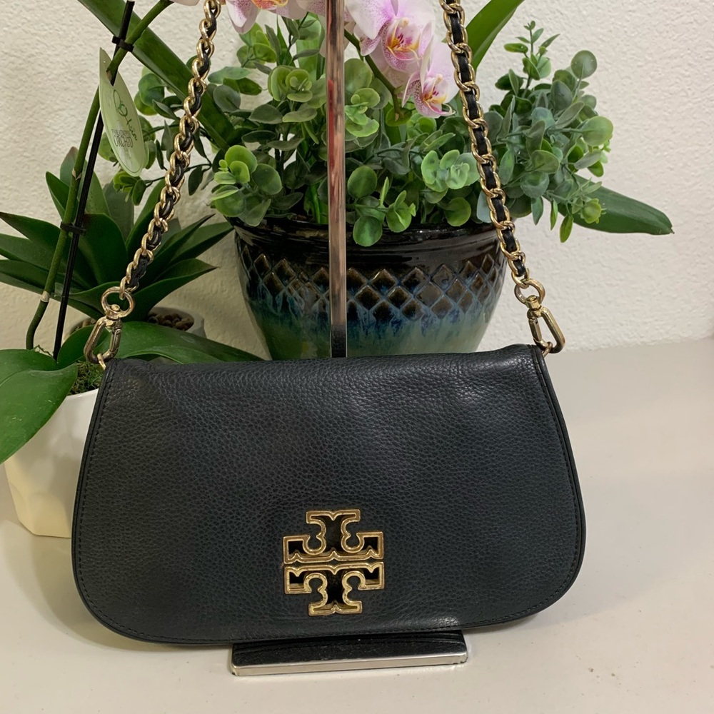 👜💕 TORY BURCH Crossbody Black Leather Bag